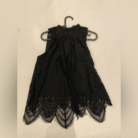 love, Fire Tops - Black Lace Crop Top